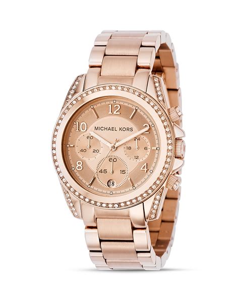 michael kors watch clear rose gold|rose gold mk watch men.